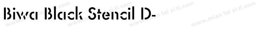 Biwa Black Stencil D字体转换
